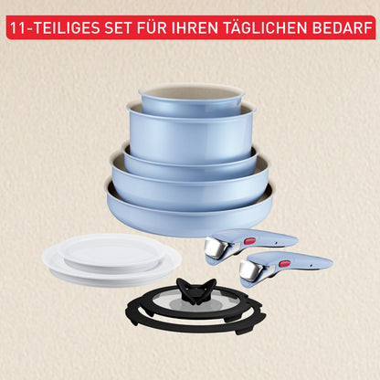 Tefal Ingenio Serenity Kochgeschirr-Set - 11-teilig Calm Blue