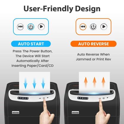 VidaTeco Mikro-Cut 18 Blatt P4 Aktenvernichter - Schwarz