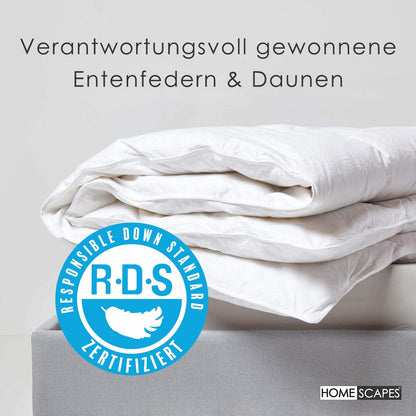 Homescapes Entendaunen-Winterdecke Extra warm 135x200 cm