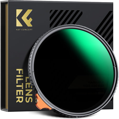 K&F CONCEPT Nano-X Variabler ND-Filter ND2-400 82mm mit Filtertasche, runder Graufilter mit Einstellhebel