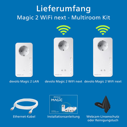 devolo Magic 2 WiFi next Multiroom Kit WLAN-Powerline - weiss