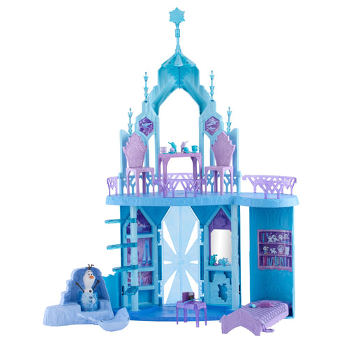 Mattel Disney Die Eiskönigin Elsas Eispalast Spielset mit Olaf-Figur, über 75 cm hoch, fünf Spielbereiche