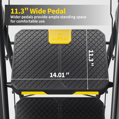 KINGRACK Leiter 5 Stufen Trittleiter klappbar - Handläufe, Plattform