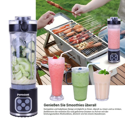 POYOCOM TL8001 Mini-Standmixer und Smoothie-Maker, 750 ml, Schwarz