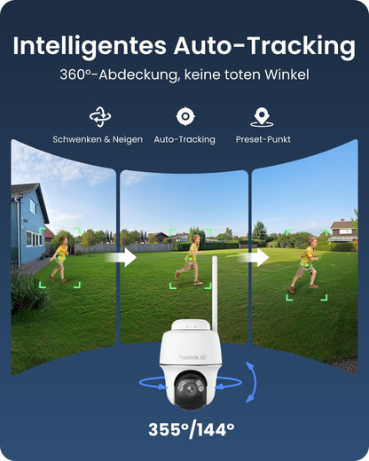 Reolink Argus PT Ultra 4K Akku Solar WLAN Kamera Aussen