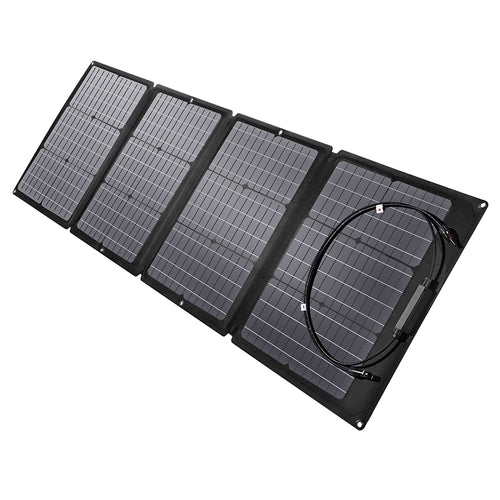 ECOFLOW 110W Faltbares Solarmodul für Powerstations, rechteckig, schwarz. Lädt Powerstations per Sonnenlicht.