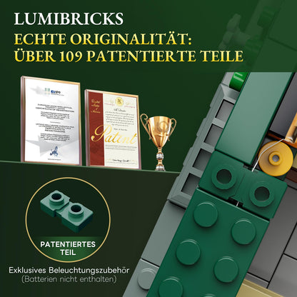 LUMIBRICKS Stadtleben Kiosk Klemmbausteine Set mit Beleuchtung