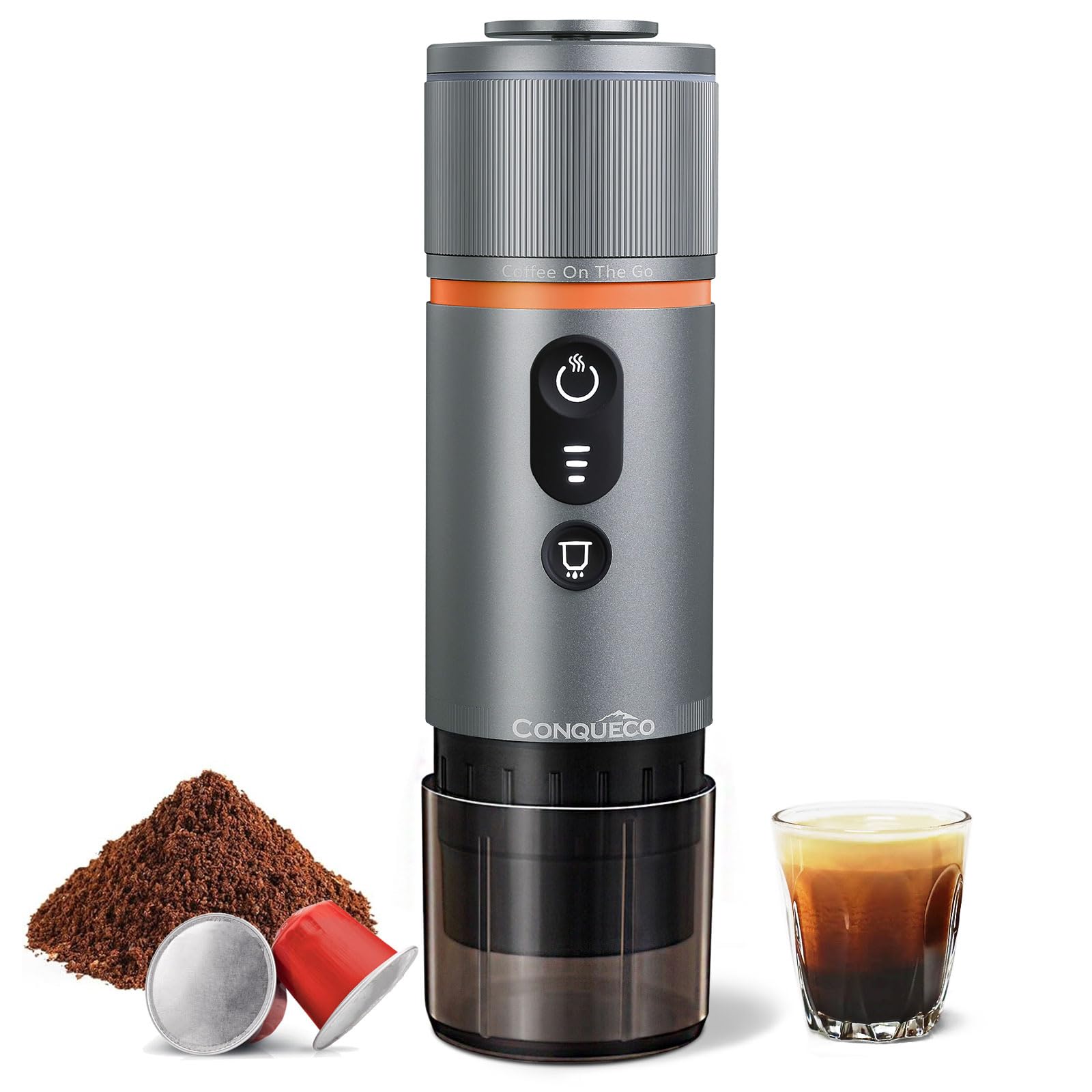 CONQUECO Tragbare Espressomaschine CP023 für Auto, Camping und Reise