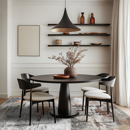 MAST DOO Waschbarer Kurzflor Teppich abstrakt - Rost 160x230cm