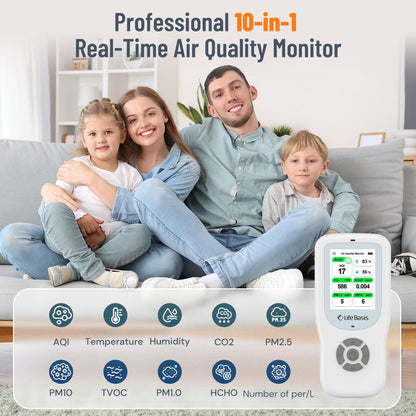 LifeBasis 10 in 1 Luftqualitätsdetektor Formaldehyd CO2