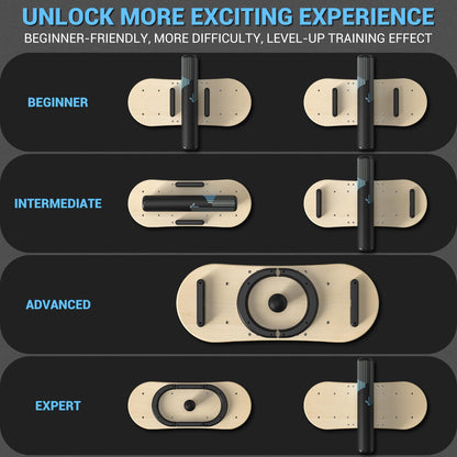 Sportneer Balance Board Holz – 7 Modi, Roller & Ball