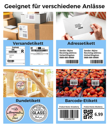 Phomemo 241BT Etikettendrucker, Bluetooth-Thermodrucker 4x6