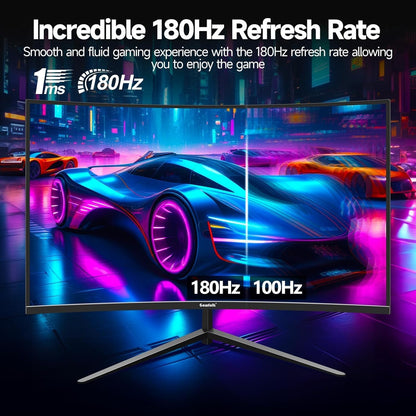 CRUA 27 Zoll Curved Gaming Monitor 165/180Hz Full HD