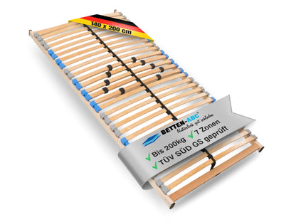 Madera 7 Zonen Lattenrost stabil Federholzrahmen - 140x200 cm