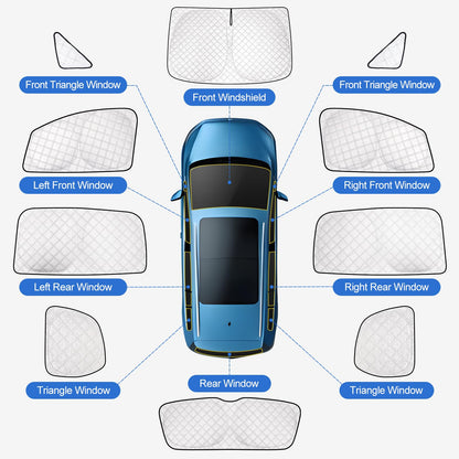 ZATOOTO Sonnenschutz Auto Set VW Touran 2016-2024 - Komplett