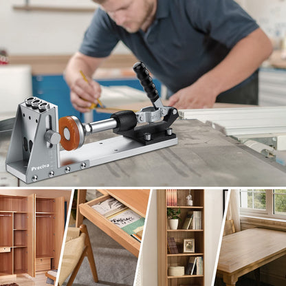 Preciva Schrägloch Positionierer 15 Grad - 2x 9.5mm Bohrer