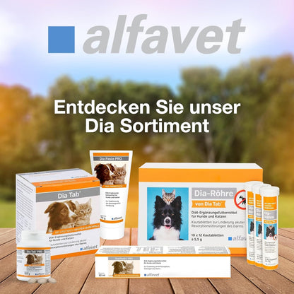 alfavet Dia Tab PRO Verdauungstabletten - 2x 100g für Hunde & Katzen