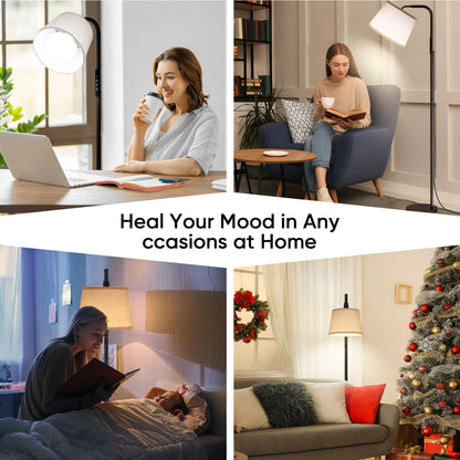 Caromolly Lichttherapielampe Stehlampe 10000 Lux - Fernbedienung