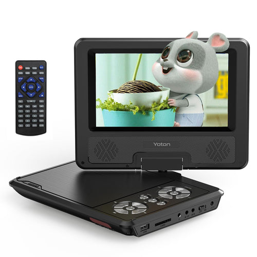 Yoton YD075 Tragbarer DVD-Player mit 7,5" HD-Schwenkbildschirm für Filme im Auto