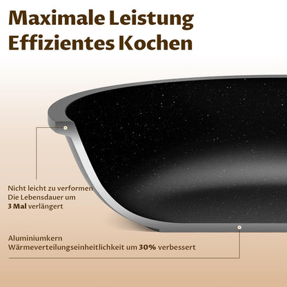 BLAZANT Granit Antihaft Induktions Töpfe und Pfannen Set 10-tlg.
