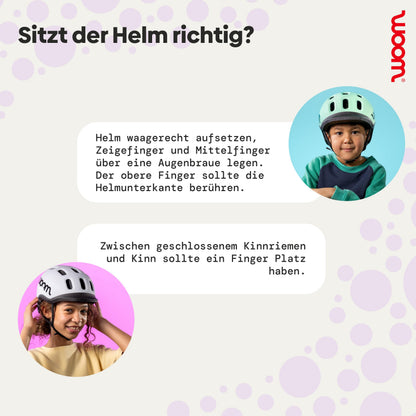 woom READY Kinder-Fahrradhelm, Lila, Grösse M (53–57 cm)