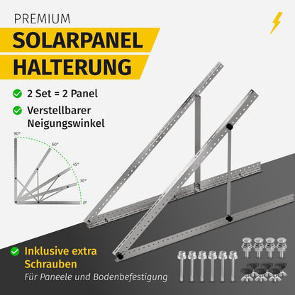 Avoltik Balkonkraftwerk Halterung 2er Set für Solarmodule, 0-90°