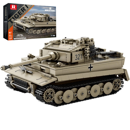 Reobrix Tiger I Panzer Klemmbausteine Set 77031, World of Tanks