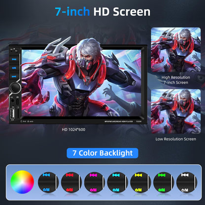 Podofo 2 DIN Carplay Android Auto Autoradio 7 Zoll - Kamera
