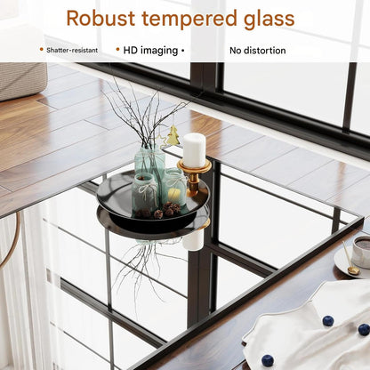 Koonmi 171x76cm Standspiegel – Aluminiumrahmen Schwarz