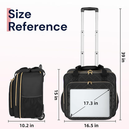 Ytonet Business Laptop Trolley Damen 17.3 Zoll - Schwarz