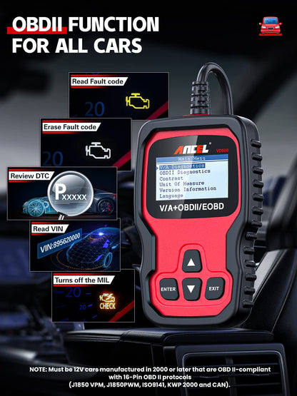 ANCEL VD500Pro OBD2 Fehlerdiagnosegerät für VAG – Deutsch