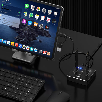 FIDECO M.2 NVMe SATA SSD Docking Station Dual Offline Klon