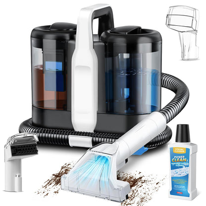 ToyGem VC03 Polsterreiniger Waschsauger 600 W für Teppich & Polster, weiss, mit Schlauch und Bürste