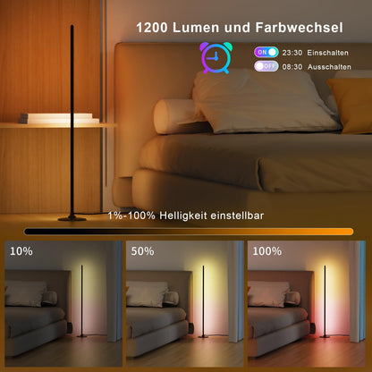 Lanmonlily LED Stehlampe RGBICW Smart Home Dimmbar - 2er Set