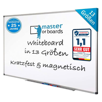 MOB Magnetisches Whiteboard 180x120cm - Alurahmen
