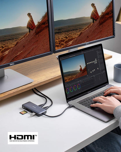 Anker USBC Hub 8-in-1 Dock – Dual 4K HDMI, 100W PD, Ethernet