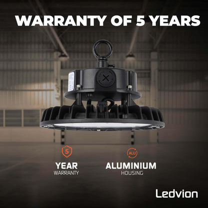 Ledvion LED Hallenstrahler 100W UFO Lampe - Dimmbar 4000K