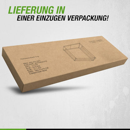 WIELS® Metall Kaminholzregal Aussen XXL - 185x70x185cm