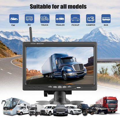 CAMECHO Rückfahrkamera System – Kabellos 7" HD Monitor IP68