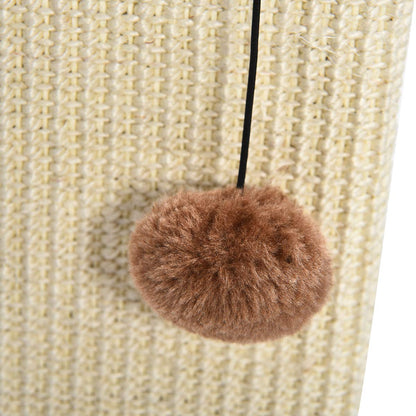 Amazon Basics Hoher Katzenkratzbaum gross - Holz, 89cm Höhe