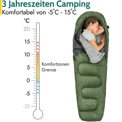 Trail Kinderschlafsack Overnight Adventure Mumienschlafsack Khaki