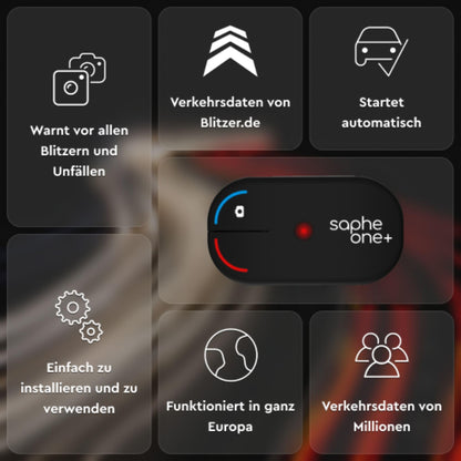 Saphe One+ Blitzerwarner – Verkehrsalarm für das Auto ohne Abo