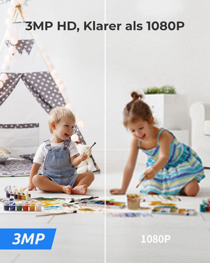 Reolink E1 WLAN Überwachungskamera innen 2K 3MP schwenkbar schwarz