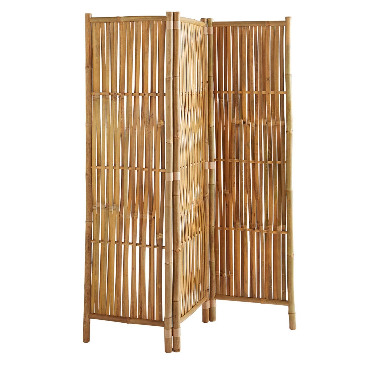 Box and Beyond Paravent aus Bambus, Natur, 160 x 139 cm, Raumteiler in natürlicher Optik