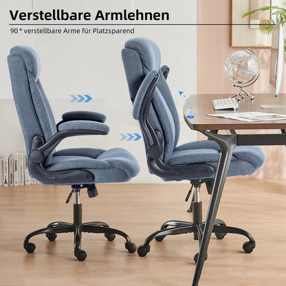 MZLEE Ergonomischer Bürostuhl Computer Drehstuhl - Navy Blau
