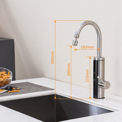 HOMELODY Elektrischer Durchlauferhitzer Küchenarmatur – 230V Edelstahl