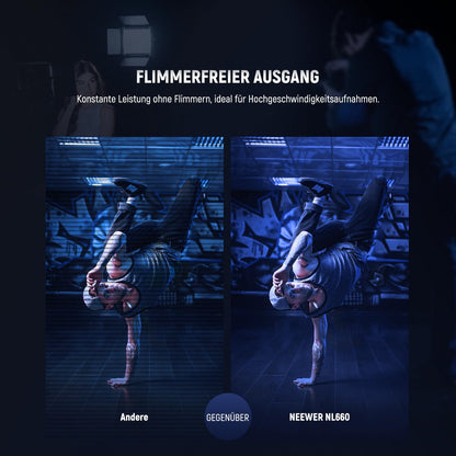 NEEWER 660 LED Bi-Farbe Videolicht Panel 2er-Set mit Stativen