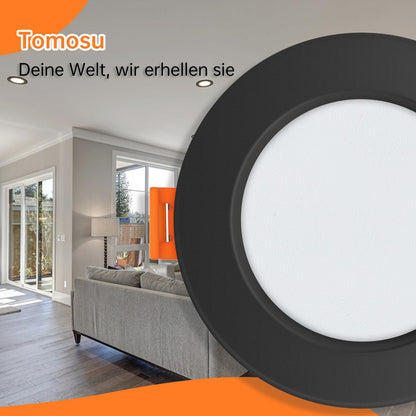 Tomosu LED Einbaustrahler Set 20 Stk. 230V Schwarz 4000K IP44
