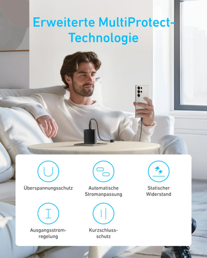 Anker 45W USB-C Ladegerät 2er-Set mit 2x 1,5m USB-C Kabel