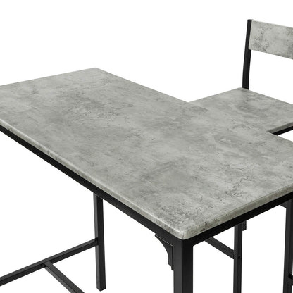 SoBuy OGT14-HG Bartisch Set 5-teilig mit 4 Hockern - Grau